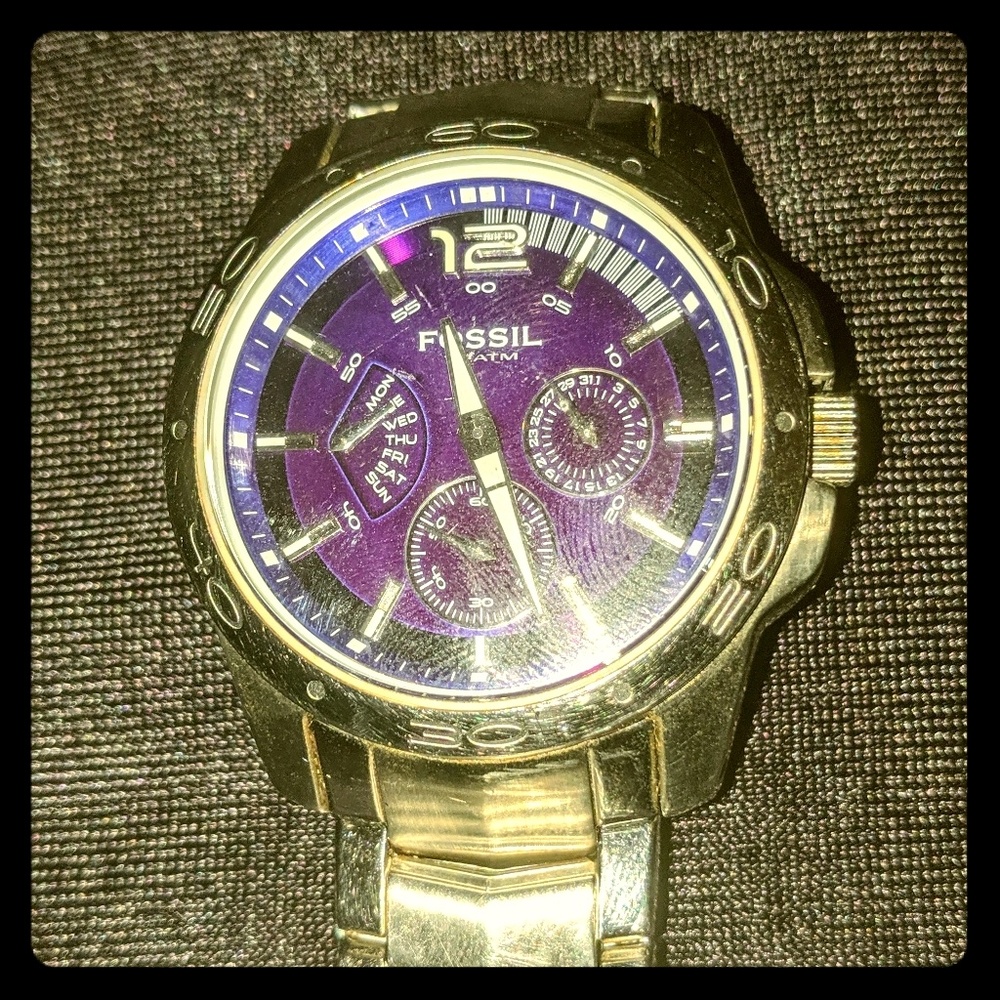 Men's Fossil Watch Dark Blue